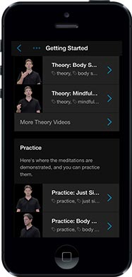 Meditation app for iOS, iPhone, iPad