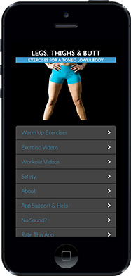 Legs, Thighs & Butt app: Women's Home Workout Series on iOS.