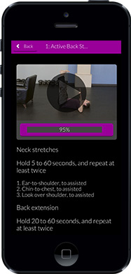 Screenshot of Stretching & Flexibility: The Basics app for iOS